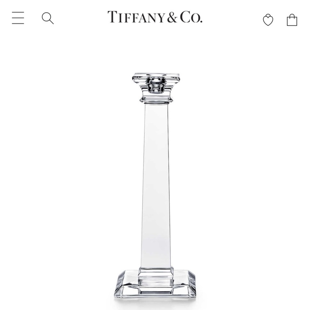 NIB Classic Tiffany Crystal Candlesticks